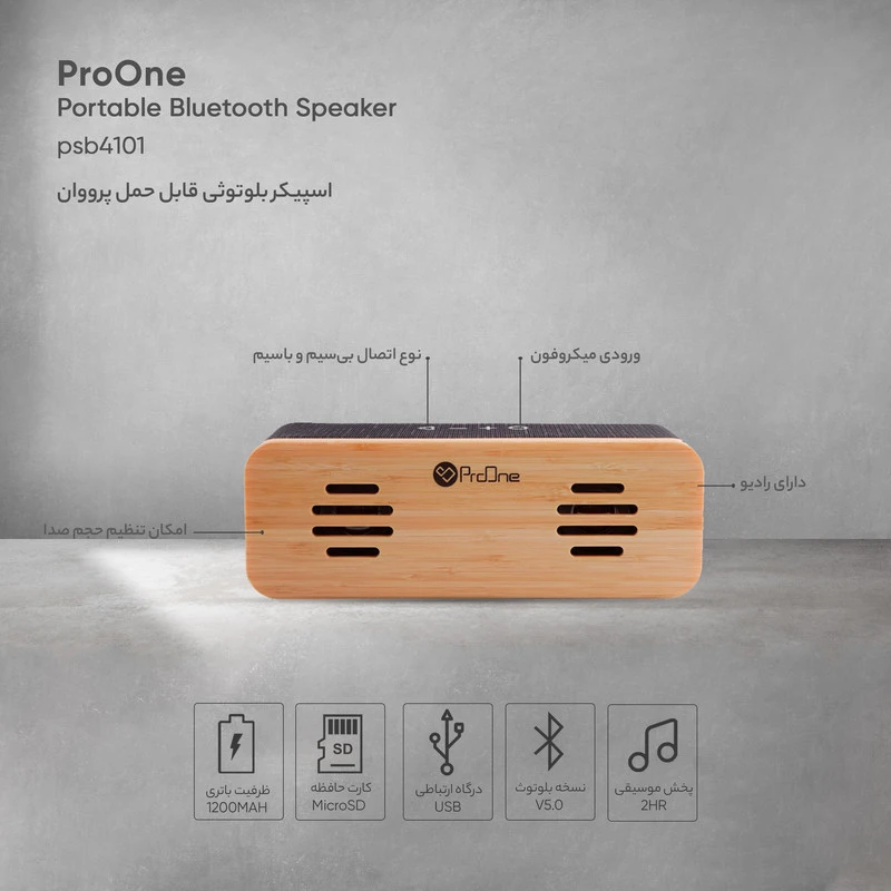 اسپیکر بلوتوثی قابل حمل پرووان مدل 4101